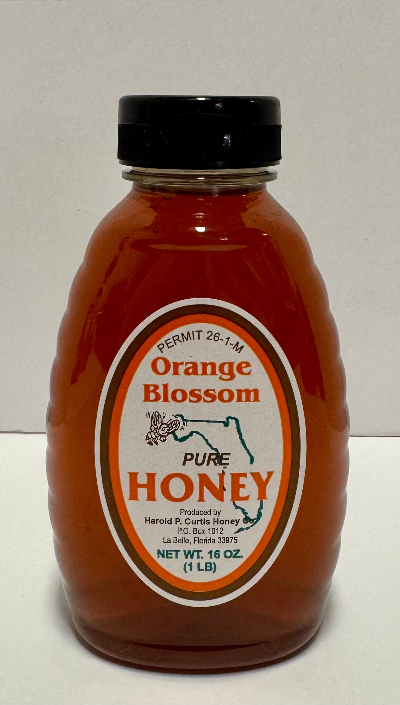1 lb.Orange Blossom Honey (Plastic)