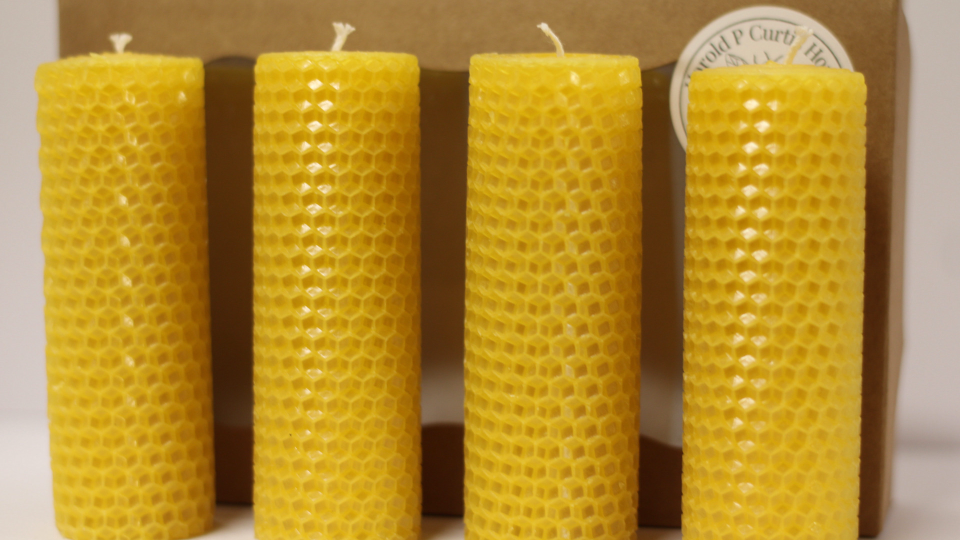 Pure Beeswax Rolled Candles