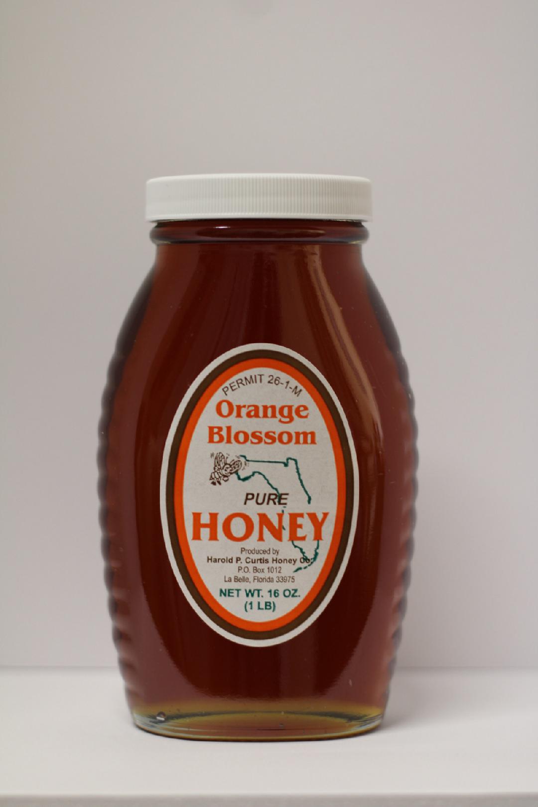1 lb Orange Blossom Honey (glass)