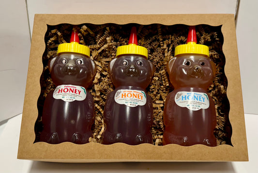 3-12 oz Honey Bear Gift Box