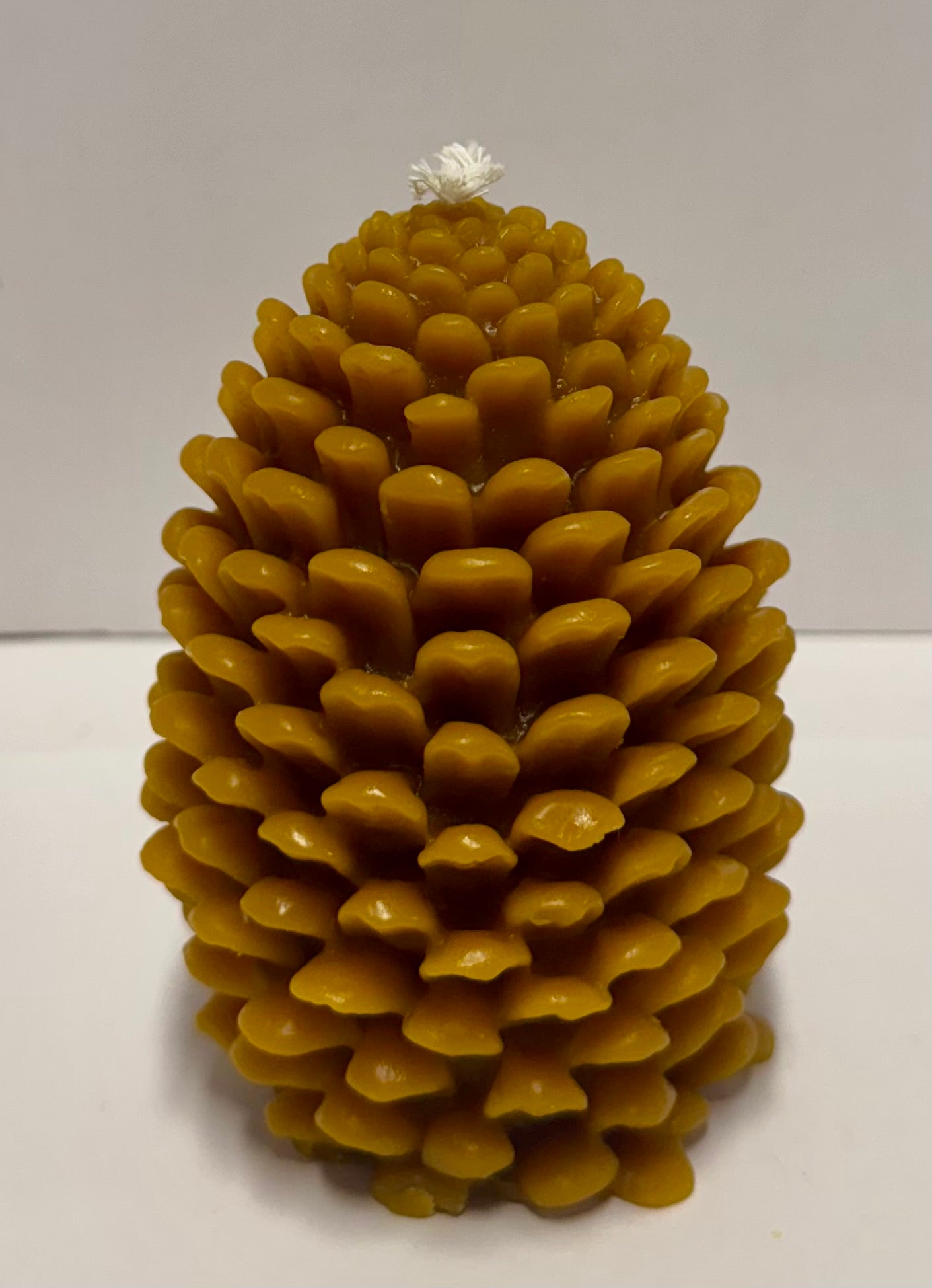 Pure Beeswax Candle. Pinecone shaped.