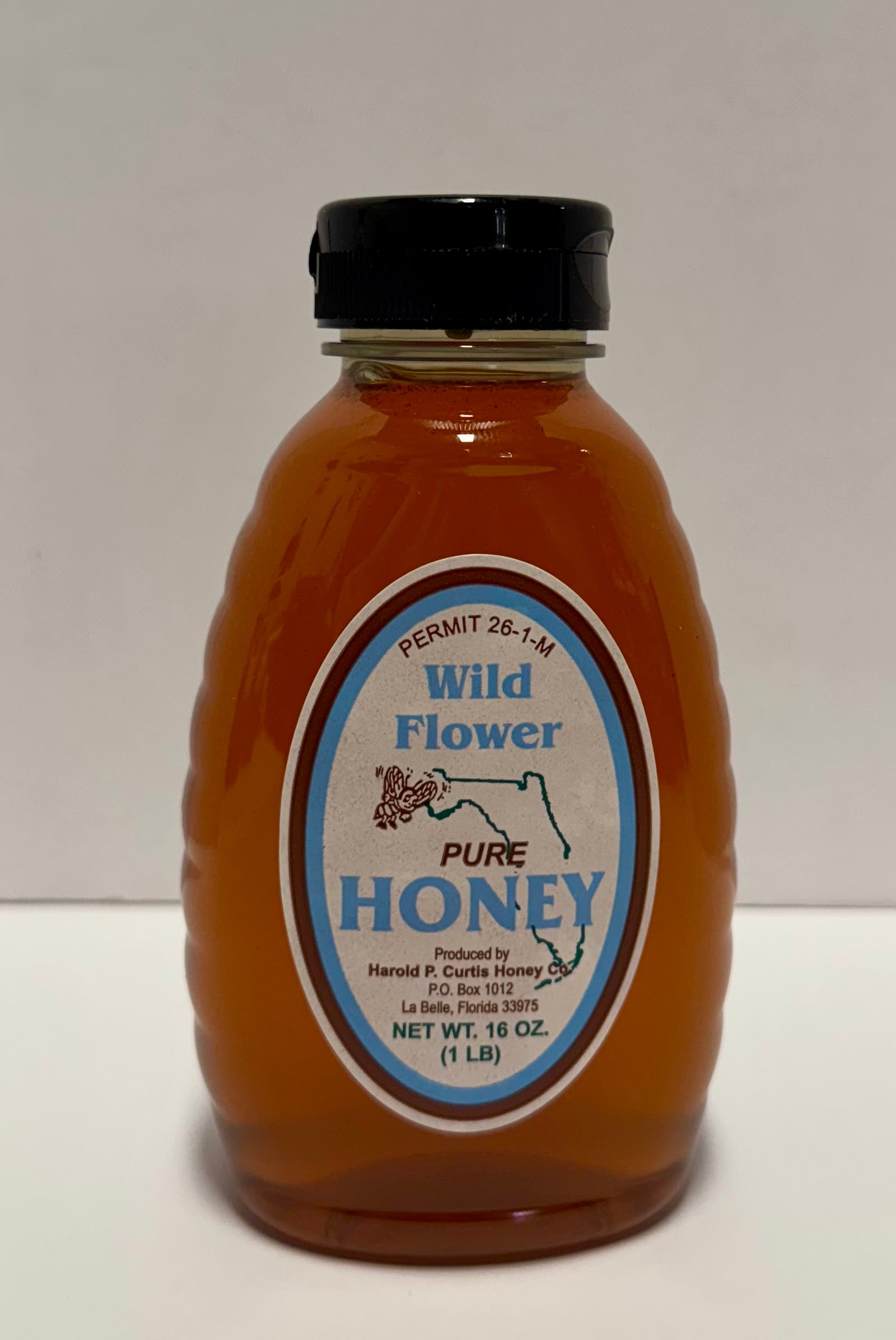 1 lb. Wildflower Honey (Plastic) – Harold P. Curtis Honey Co.